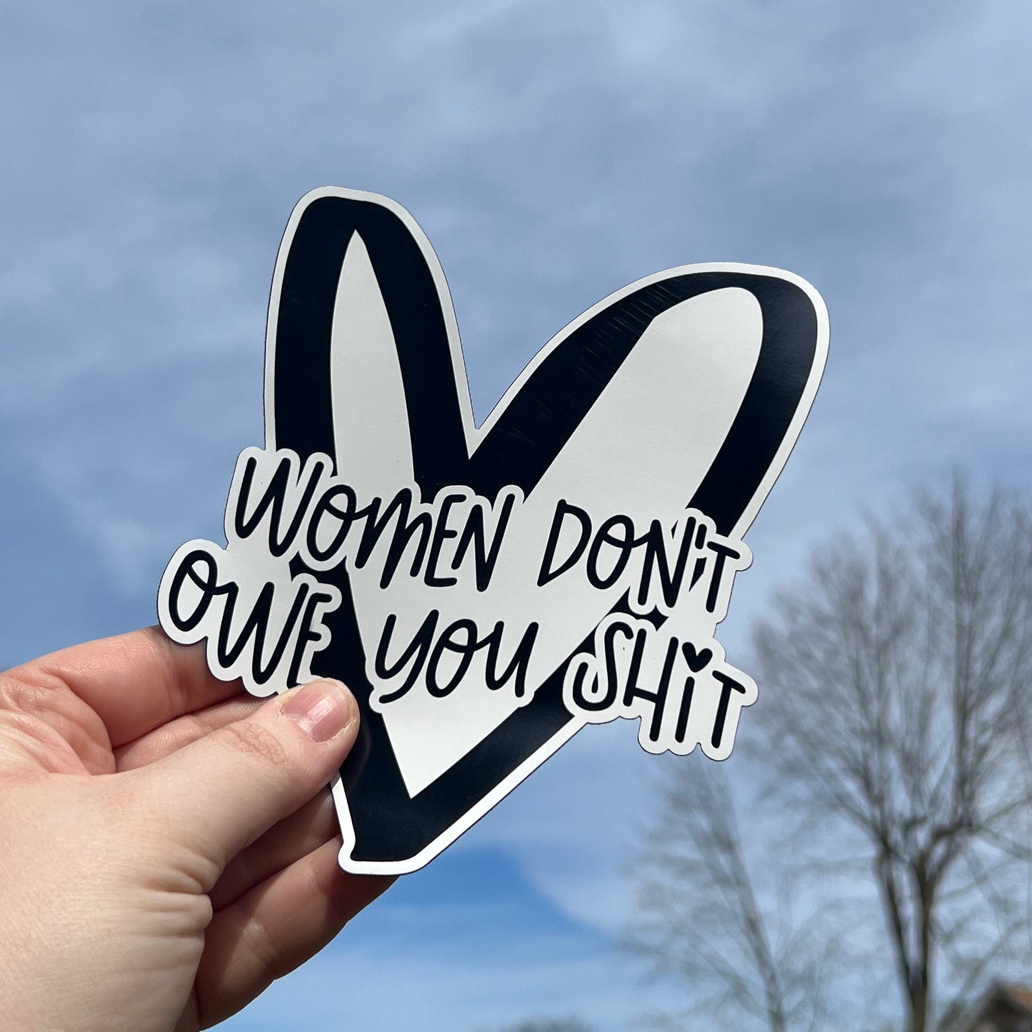 Large Women Don't Owe You Shit Die Cut Magnet