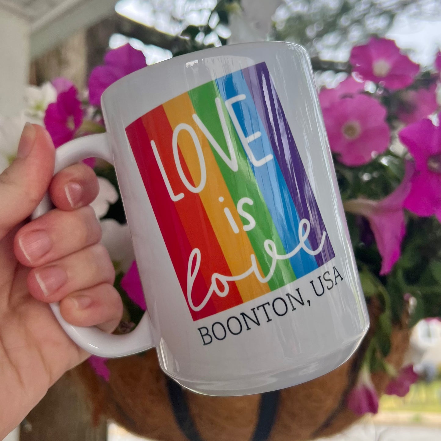 Love is Love Boonton Rainbow Pride 2023 15oz Ceramic Mug
