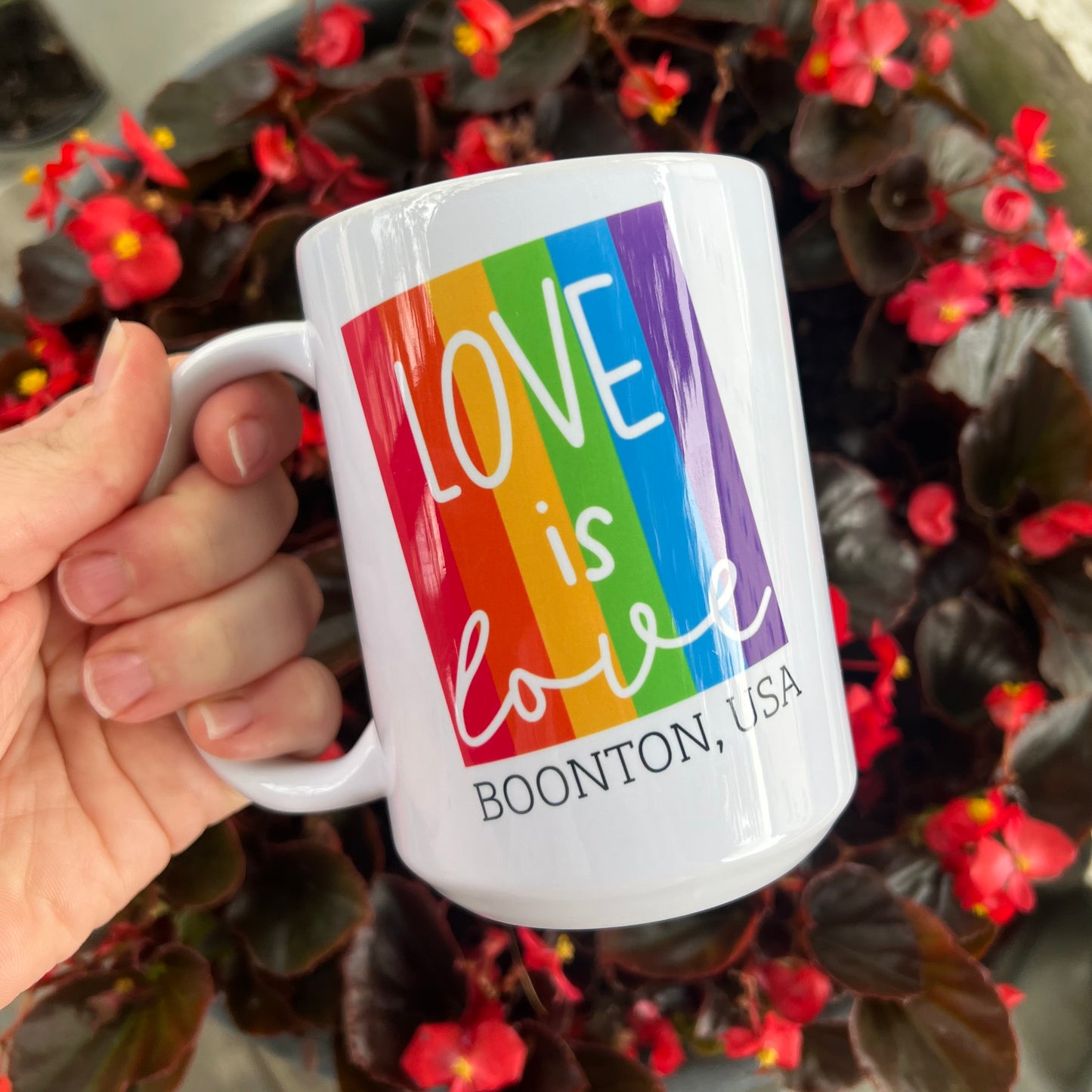 Love is Love Boonton Rainbow Pride 2023 15oz Ceramic Mug