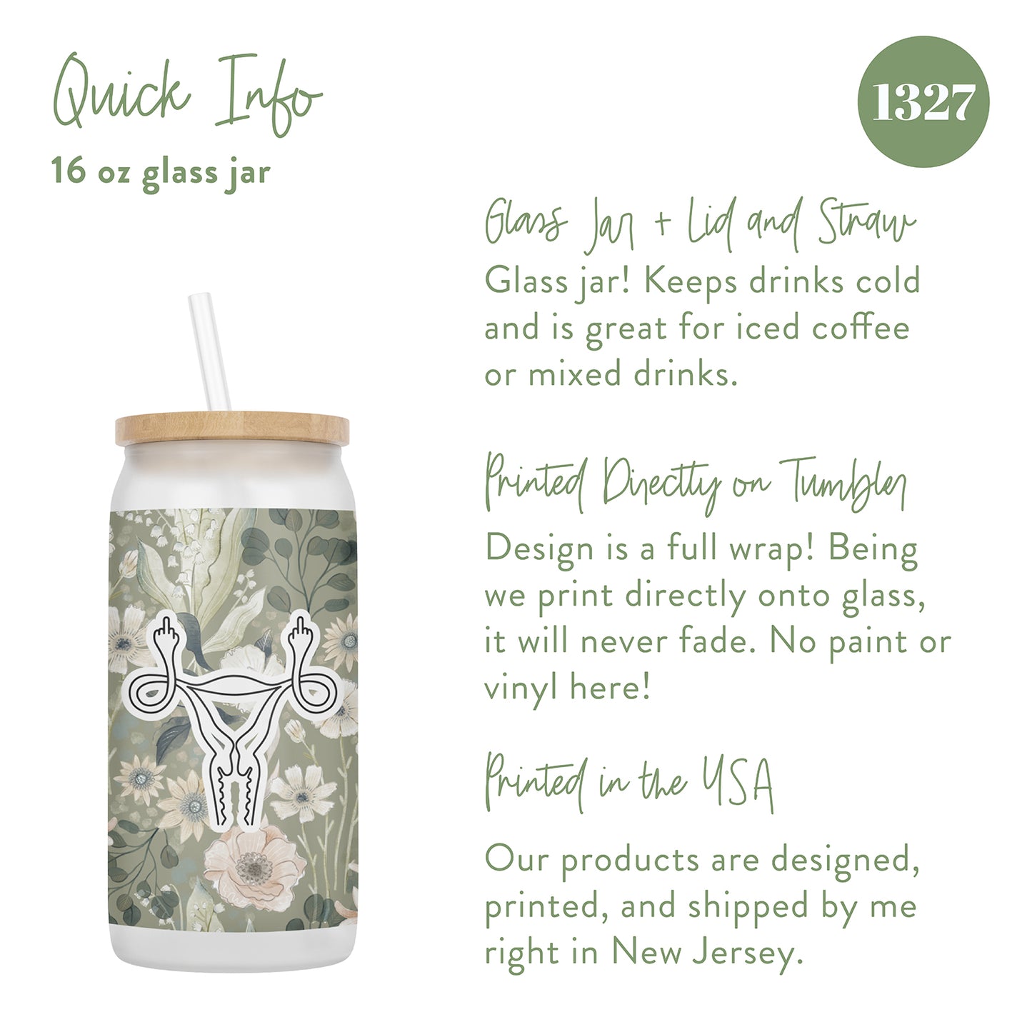 Get the Government Out of My Fucking Snatch 16 oz Glass Jar With Lid