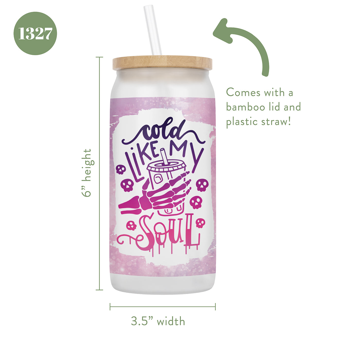 Cold Like My Soul 16 oz Glass Jar With Lid