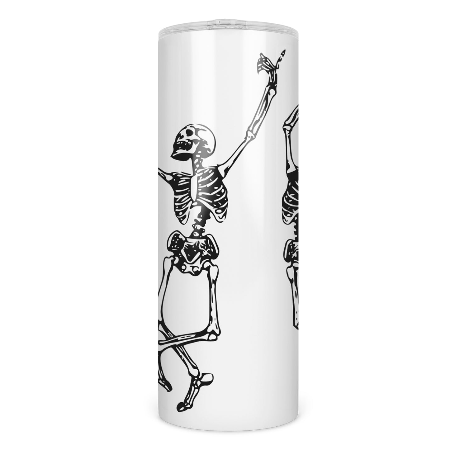 Dancing Skeletons UV + Glow in the Dark Skinny Tumbler