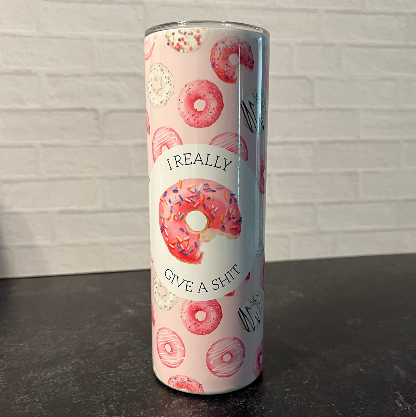 I Really Donut Give a Shit Skinny Tumbler