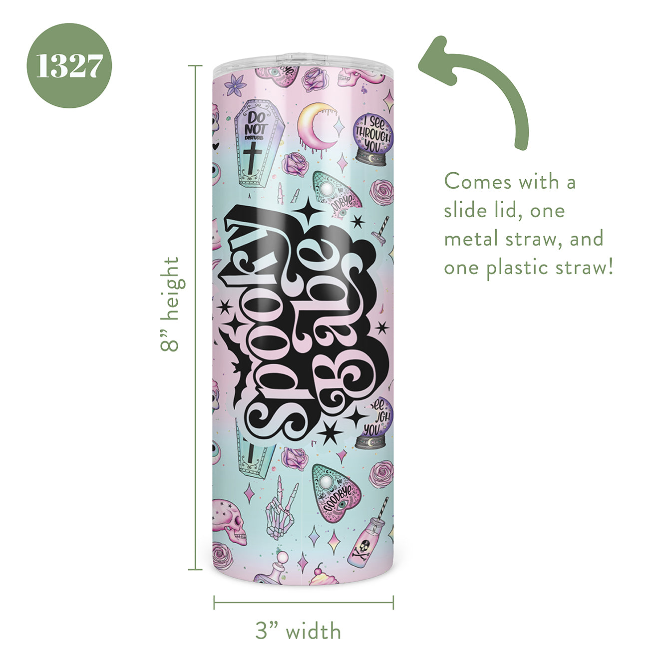 Spooky Babe Skinny Tumbler