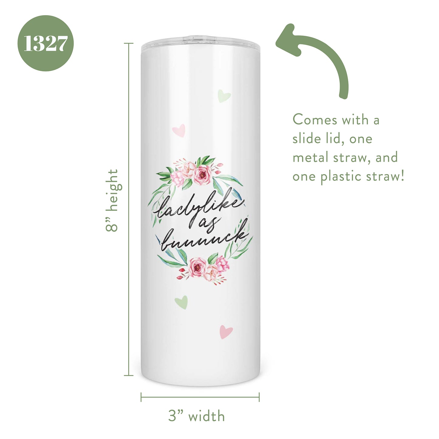 Ladylike as Fuuuuck Skinny Tumbler