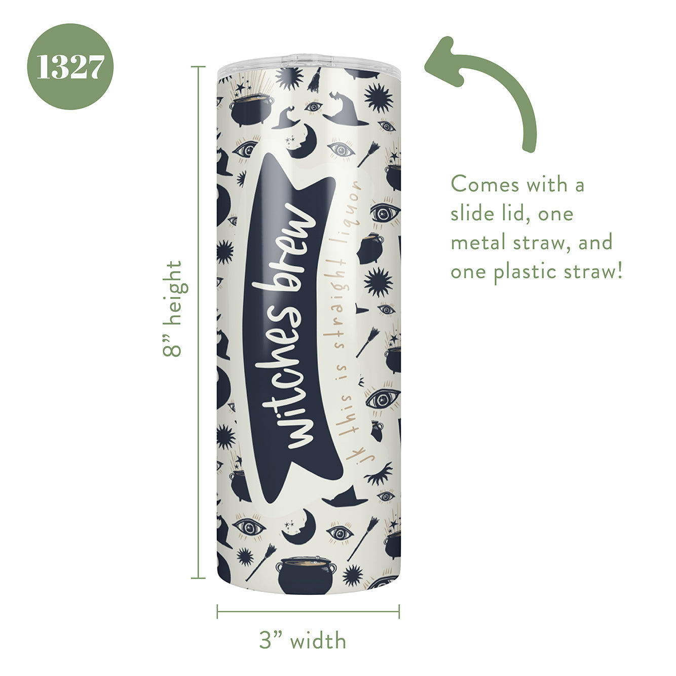 Witches Brew JK This is Straight Liquor Skinny Tumbler