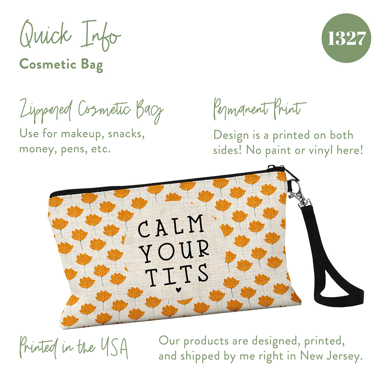 Calm Your Tits Cosmetic Bag