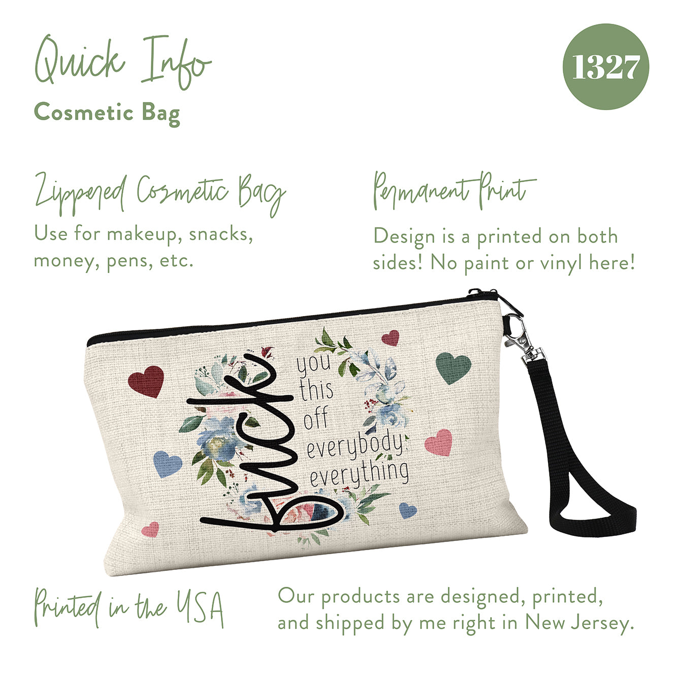 Fuck Everything Bag Cosmetic Bag