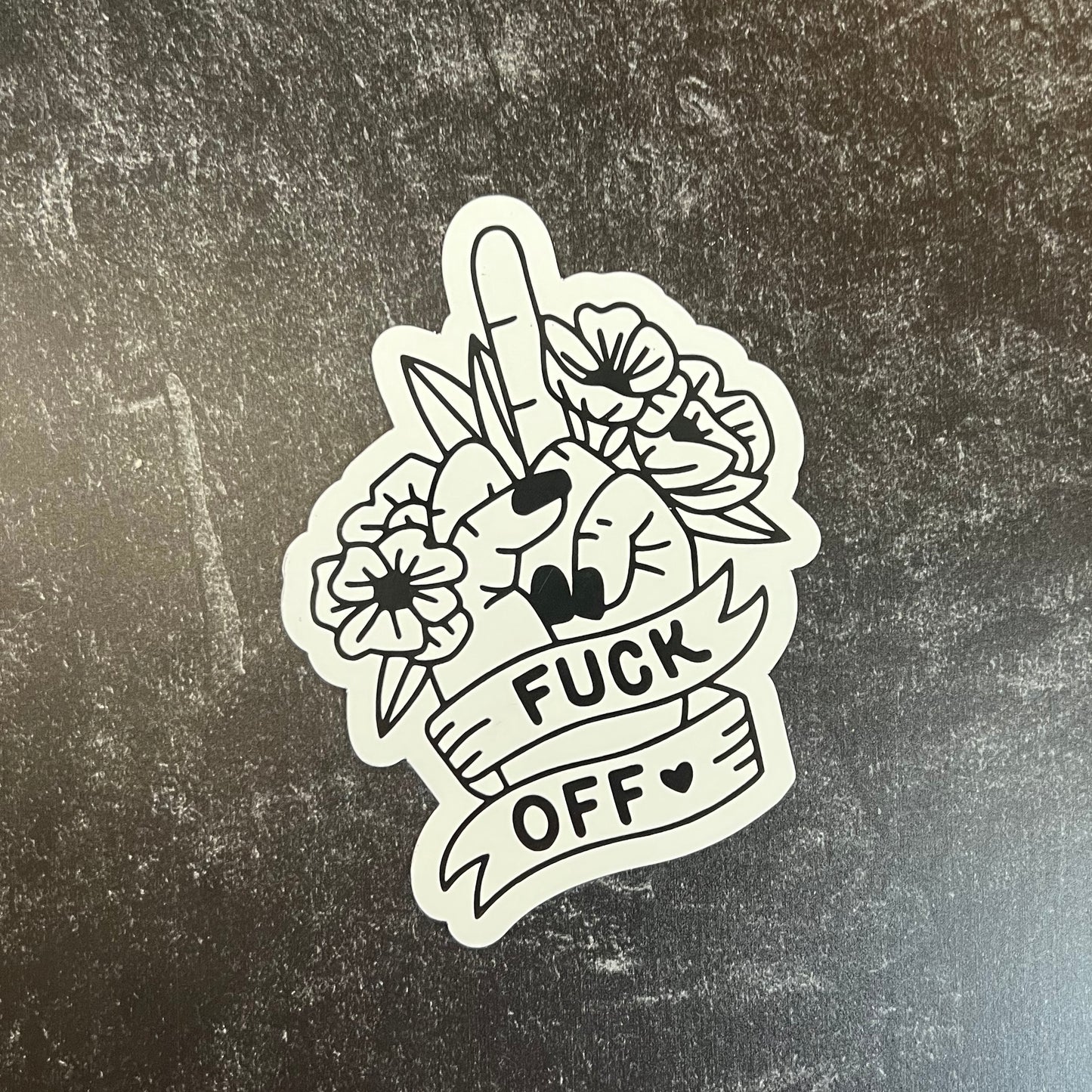 Fuck Off Middle Finger Die Cut Magnet