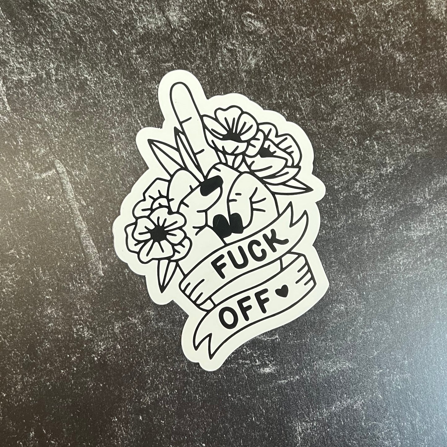 Fuck Off Middle Finger Die Cut Magnet