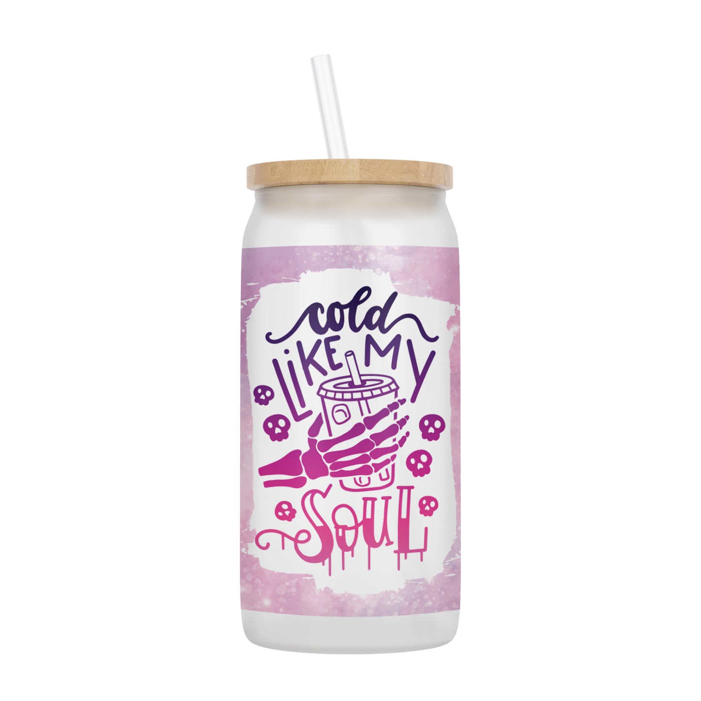 Cold Like My Soul 16 oz Glass Jar With Lid