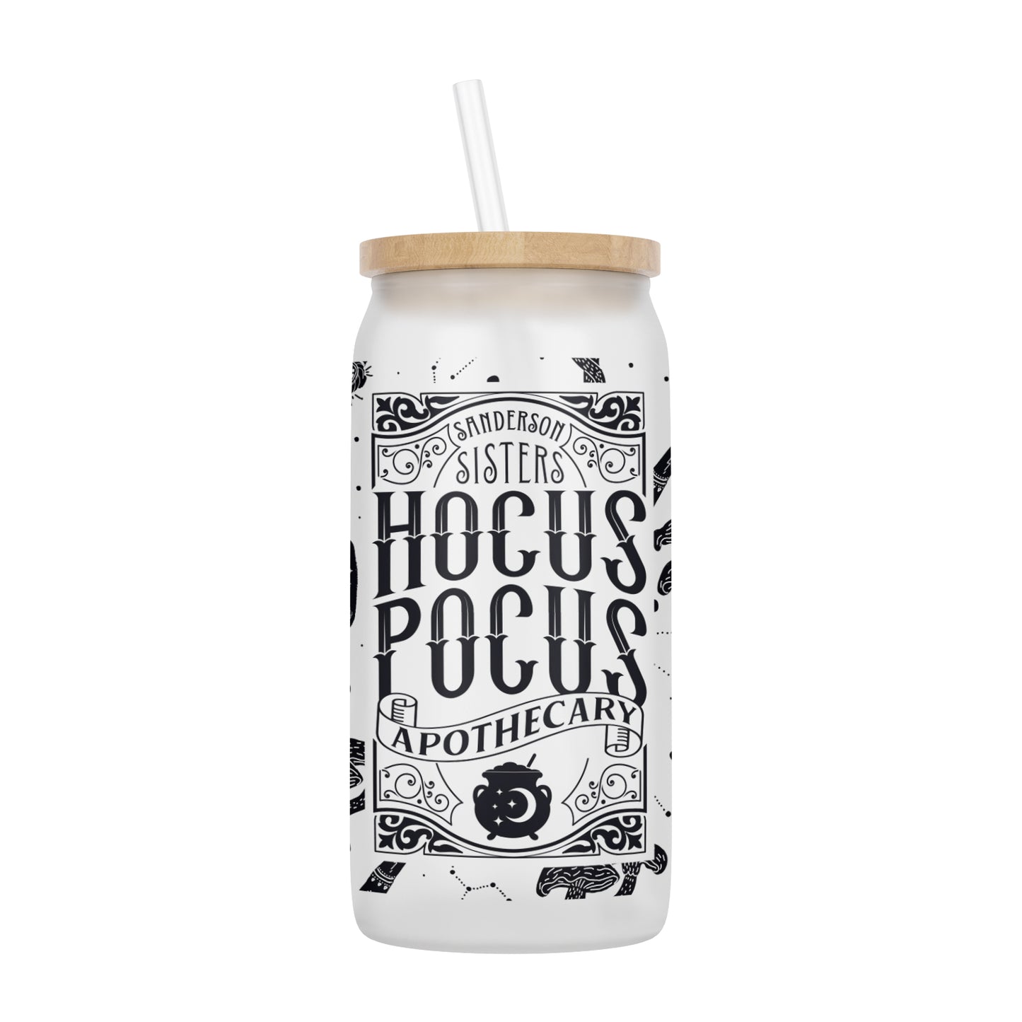 Sisters Apothecary Halloween 16 oz Glass Jar With Lid