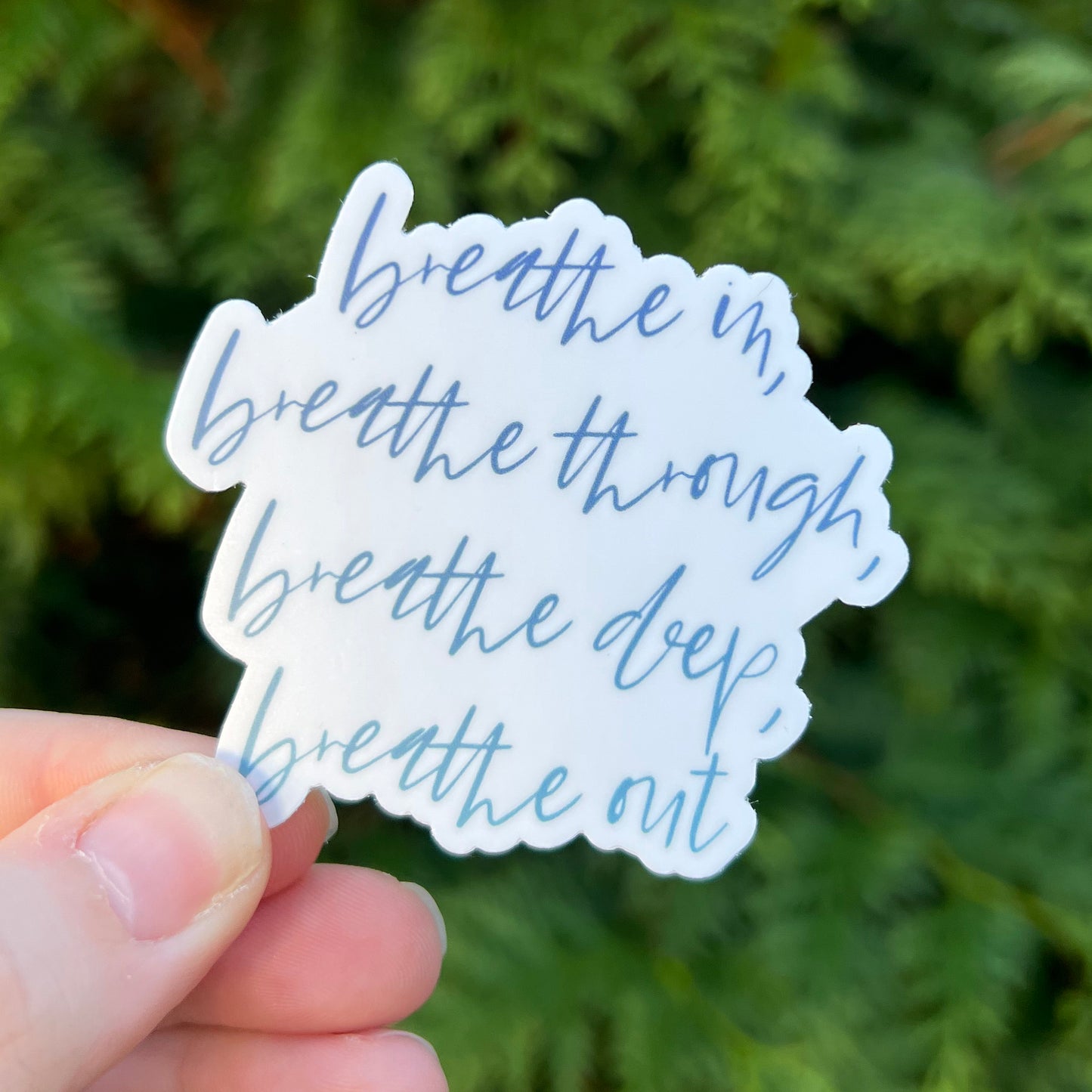 Breathe In, Breathe Through, Breathe Deep, Breathe Out Labyrinth Die Cut Sticker