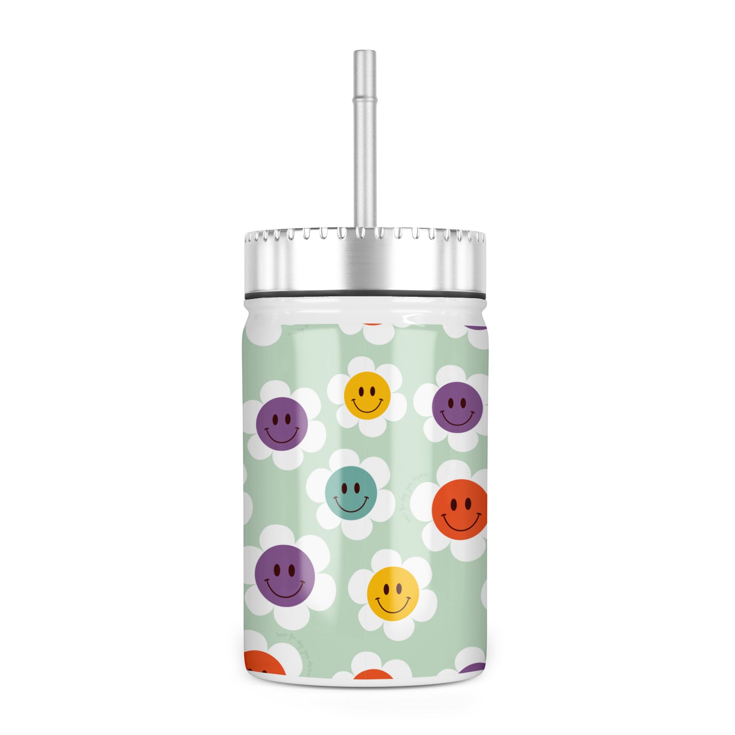 Smiley Have the Day You Deserve Insulated Mason Jar With Lid