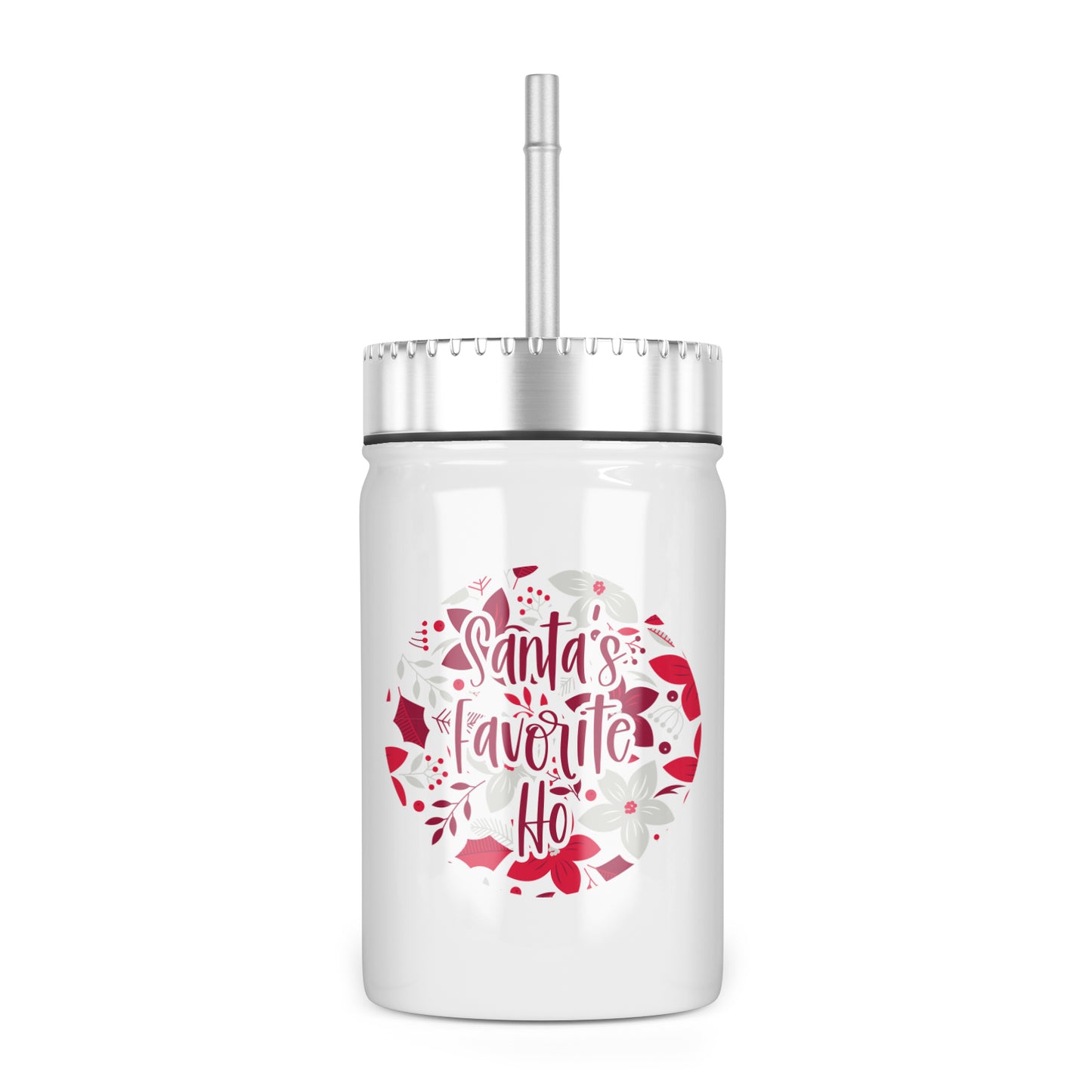Santa's Favorite Ho Insulated Mason Jar With Lid