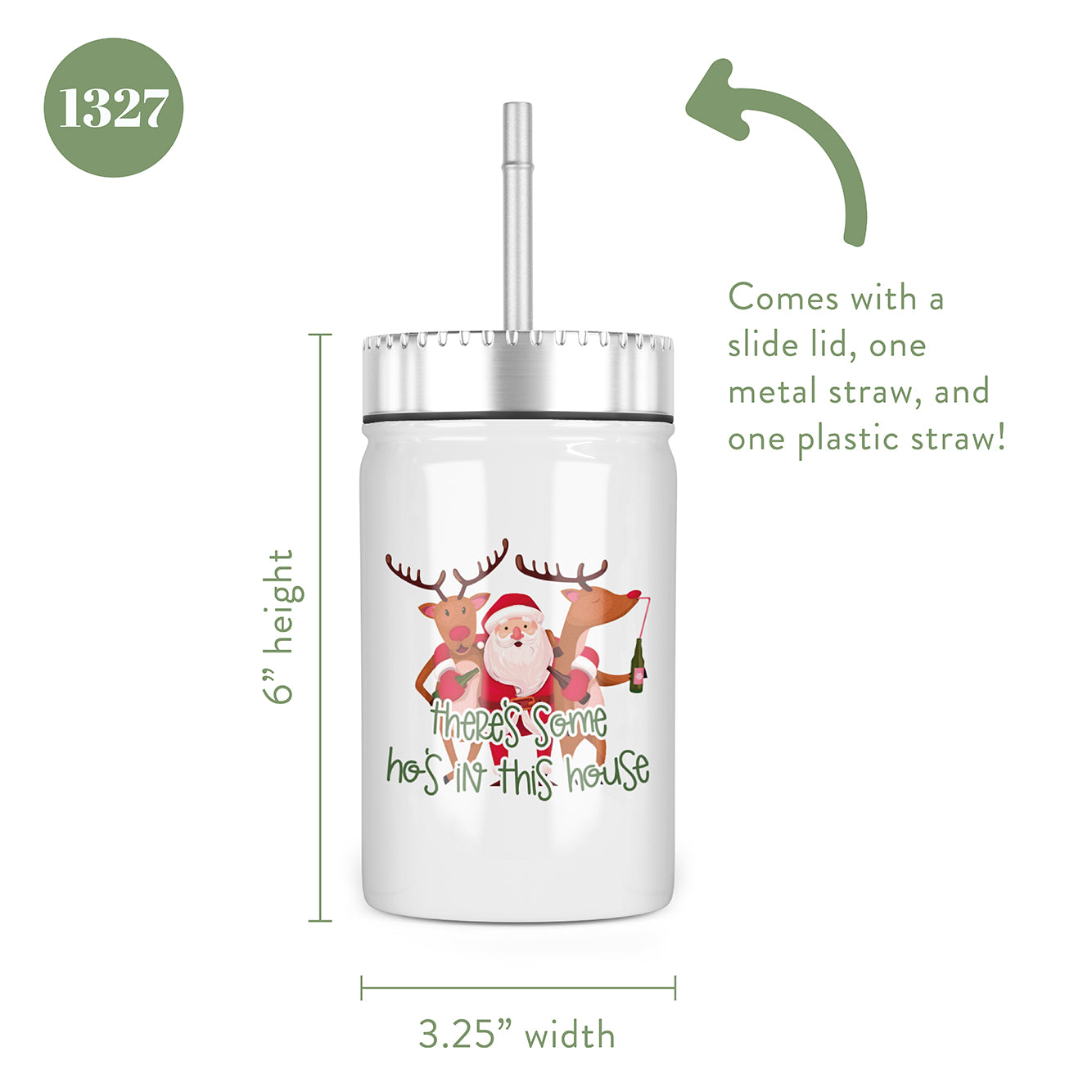 There's Some Ho's in This House Insulated Mason Jar With Lid