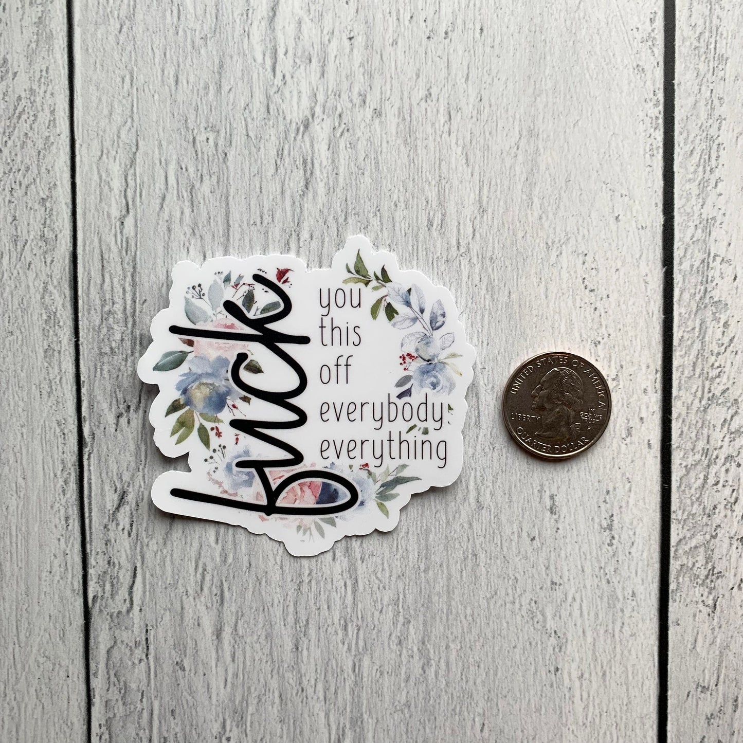 Fuck Everything Die Cut Sticker