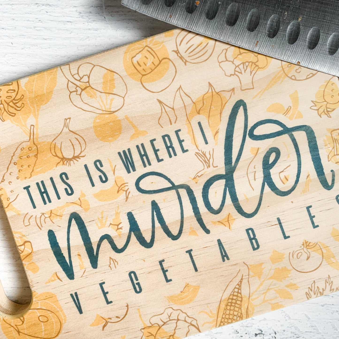 This is Where I Murder Vegetables Bamboo Cutting Board