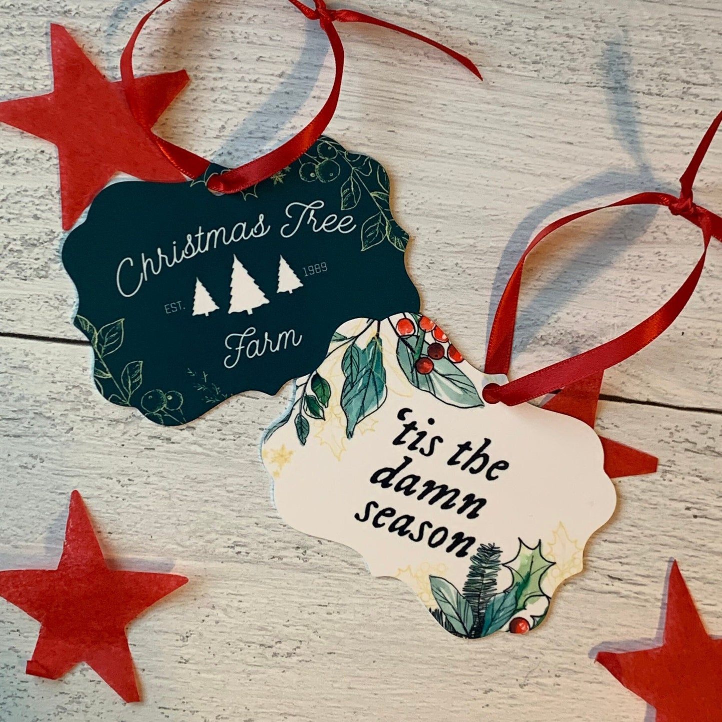Tis the Damn Season Ornament *and* Christmas Tree Farm Ornament