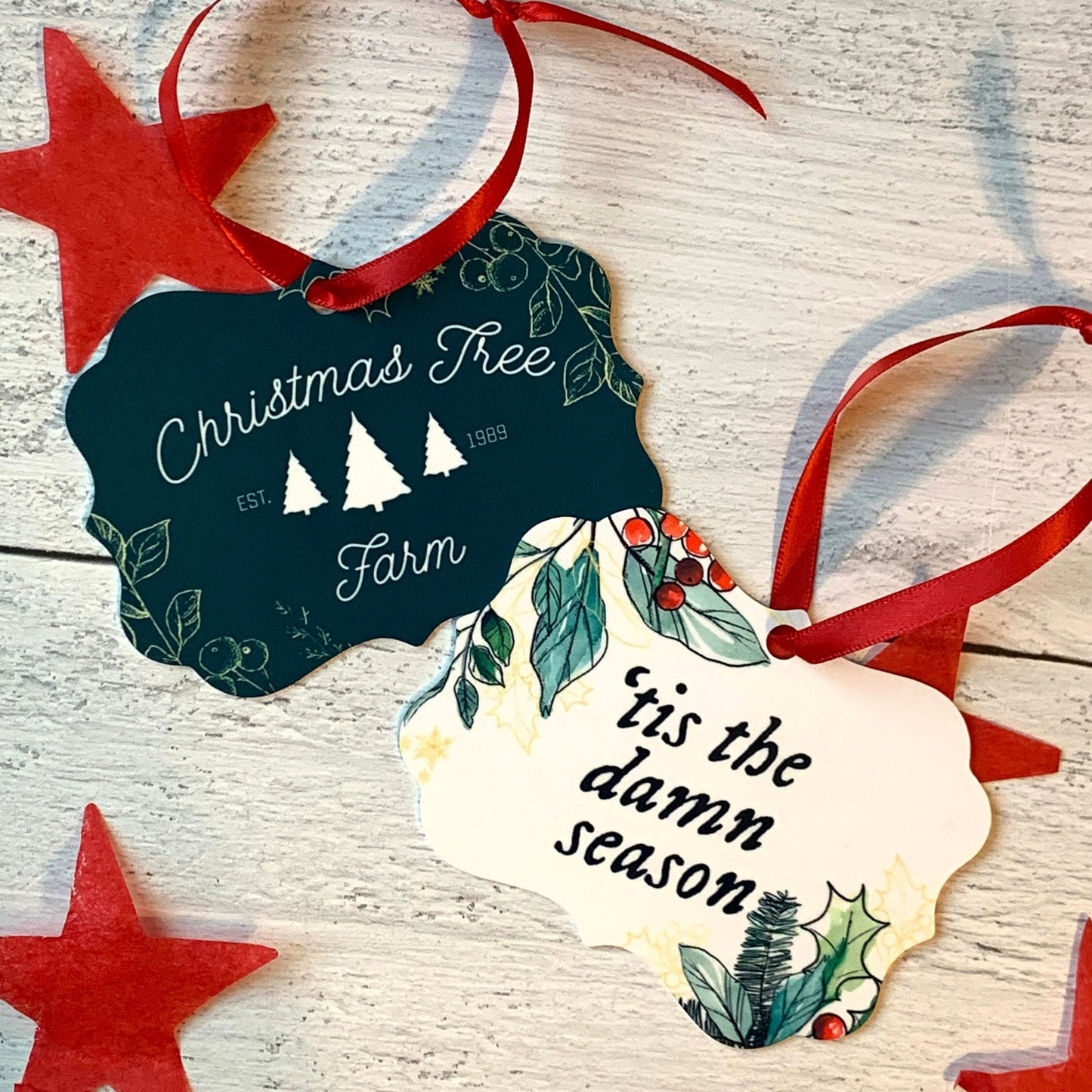 Tis the Damn Season Ornament *and* Christmas Tree Farm Ornament