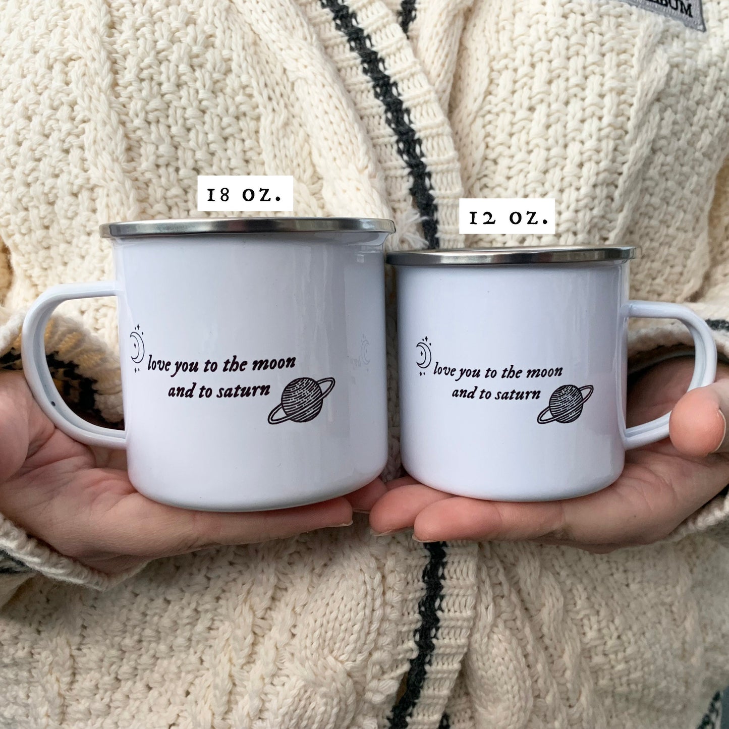 Love You to the Moon and to Saturn Folklore 12 oz/18 oz Camper Mug