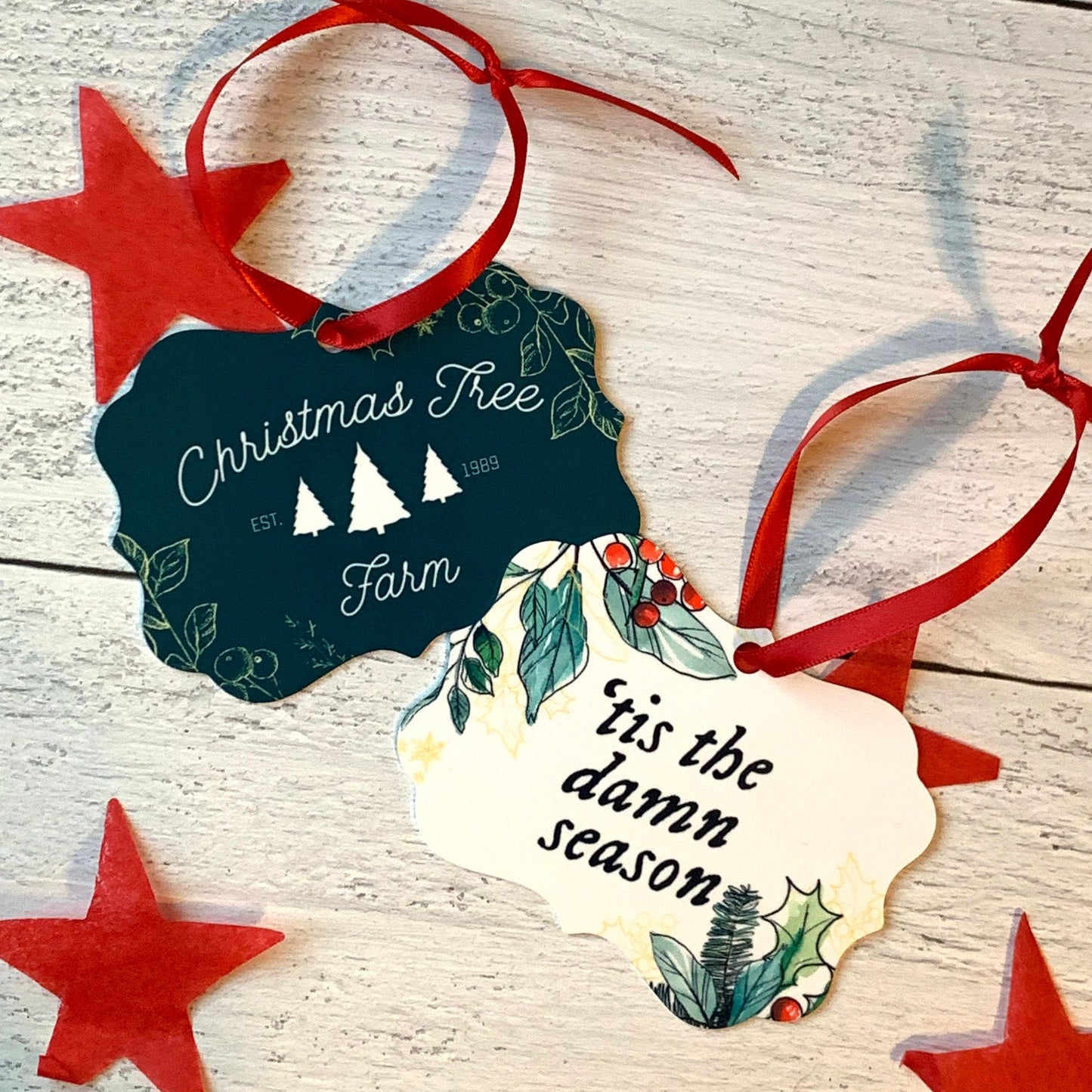 Tis the Damn Season Ornament *and* Christmas Tree Farm Ornament