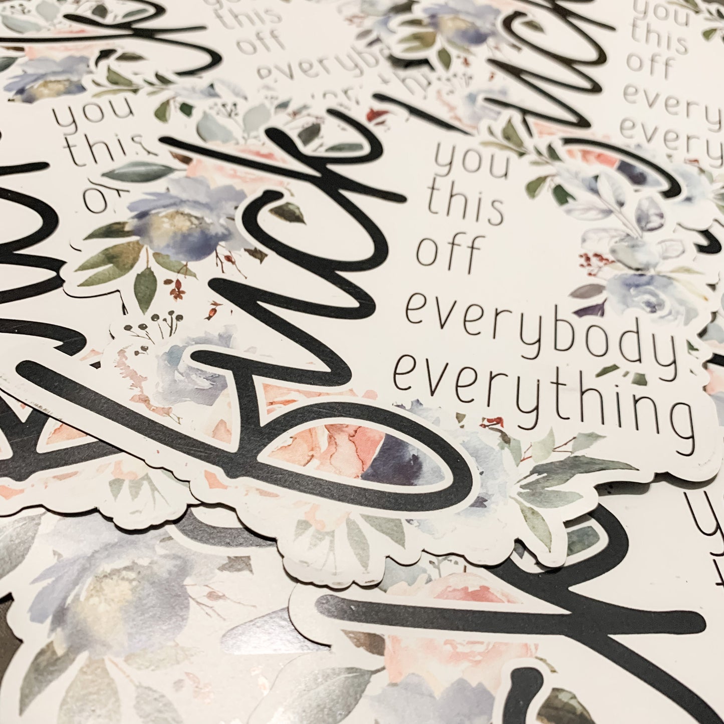 Large Fuck Everything Die Cut Magnet
