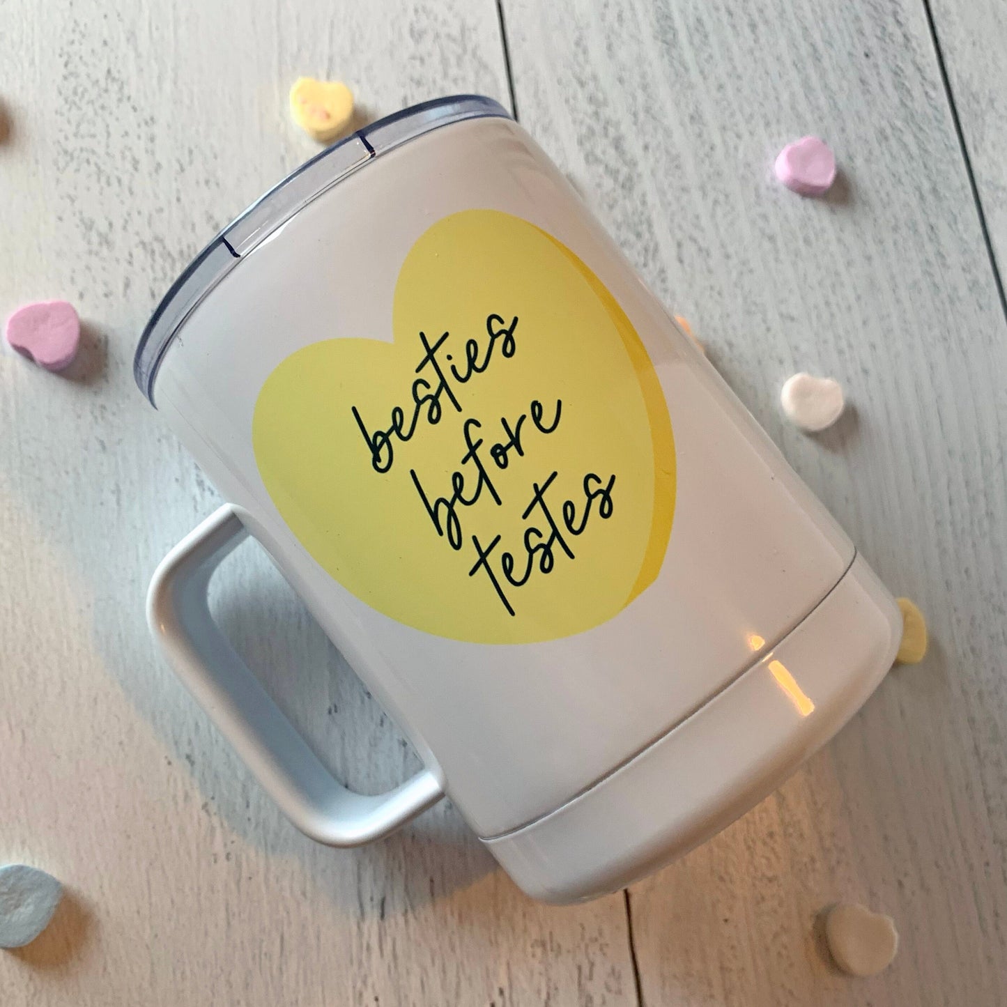 Besties Before Testes Insulated Camp Mug
