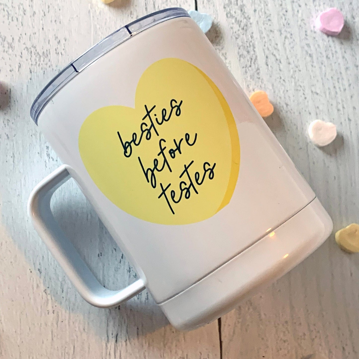 Besties Before Testes Insulated Camp Mug