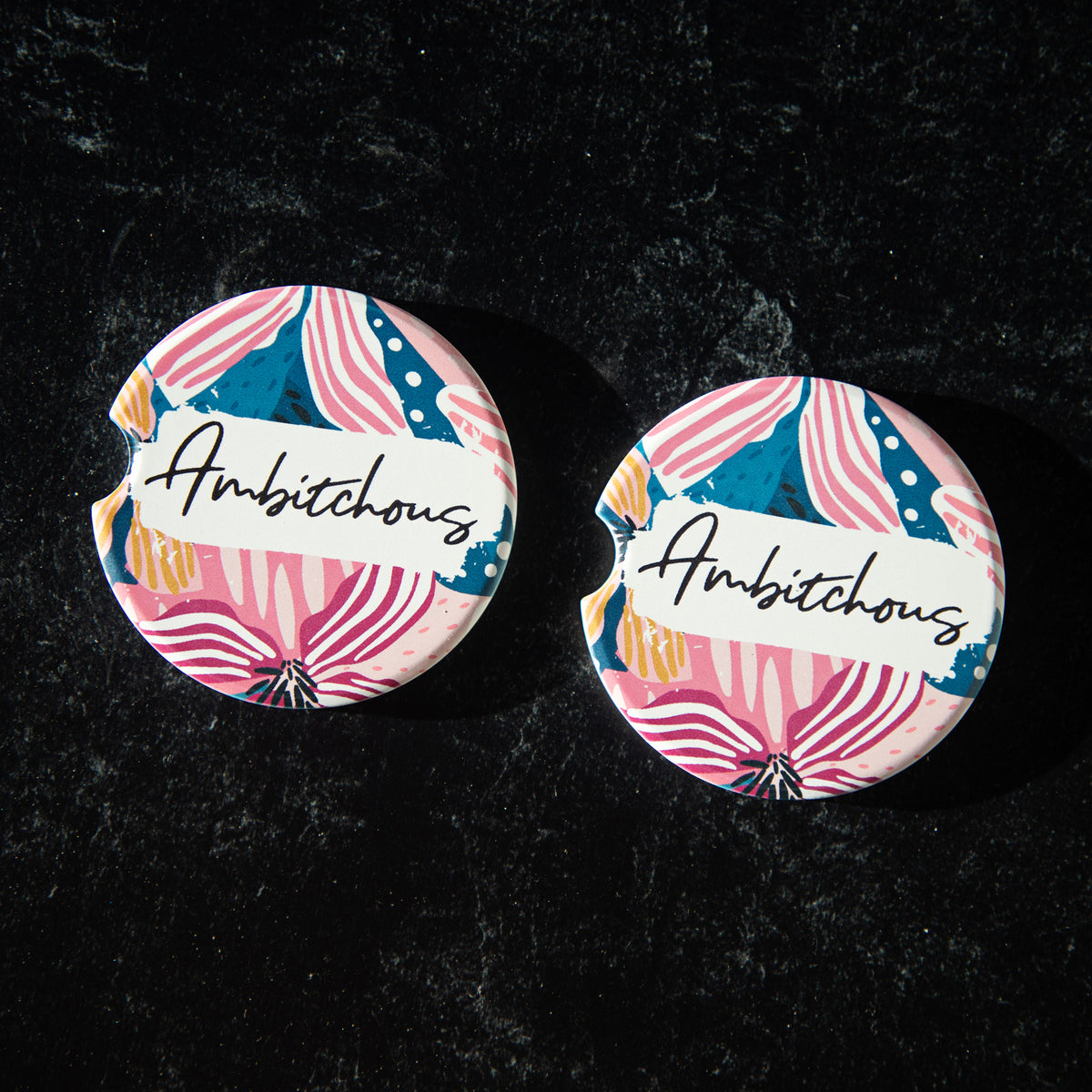 Ambitchous Sandstone Car Coasters (Set of 2)