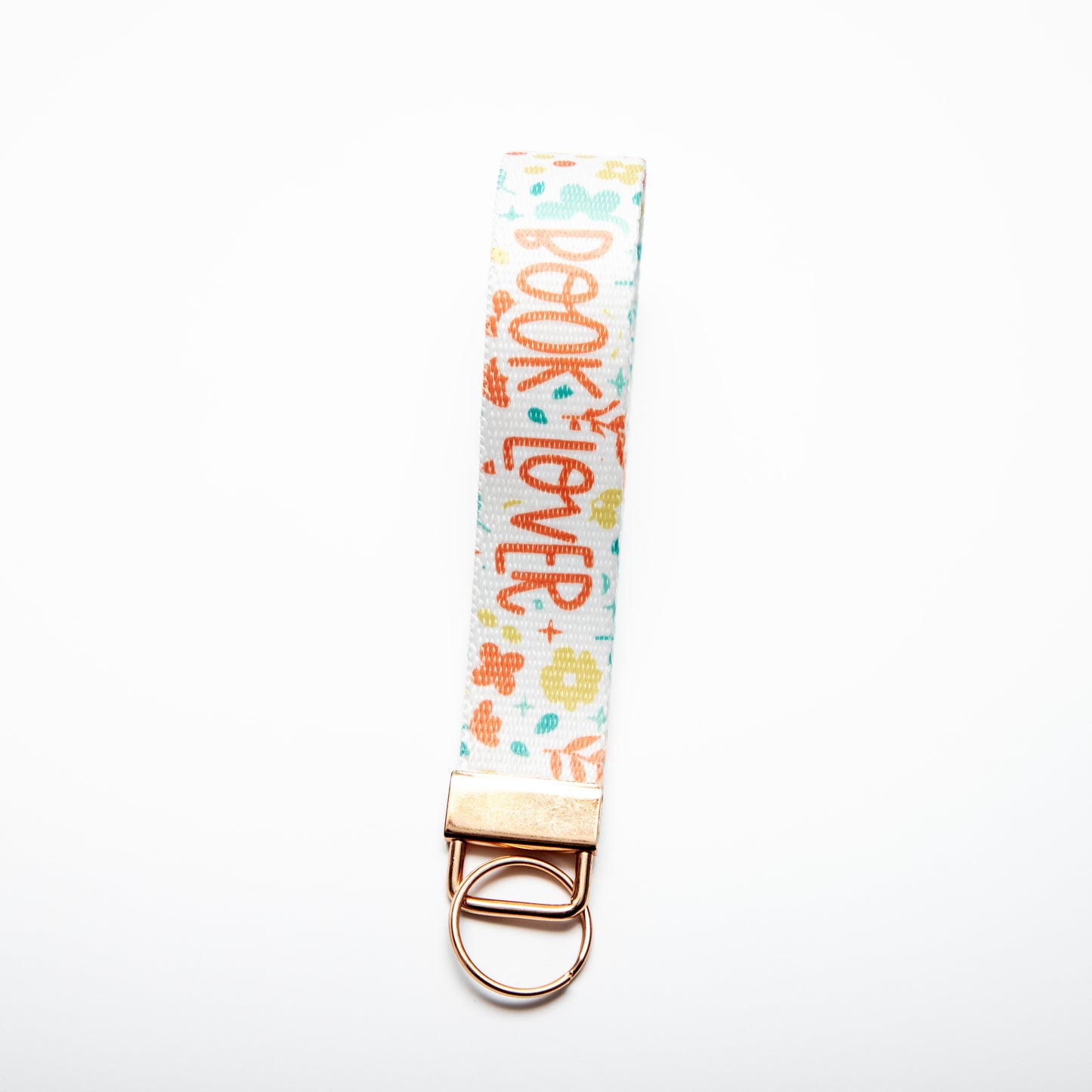 Book Lover Canvas Key Fob Wristlet Keychain
