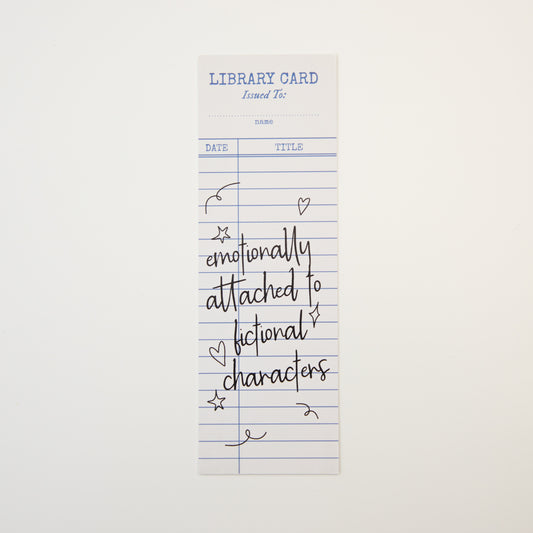 Emotionally Attached to Fictional Characters Bookmark