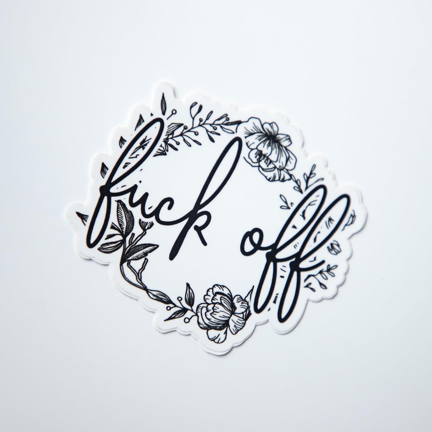 Fuck Off Floral Die Cut Sticker