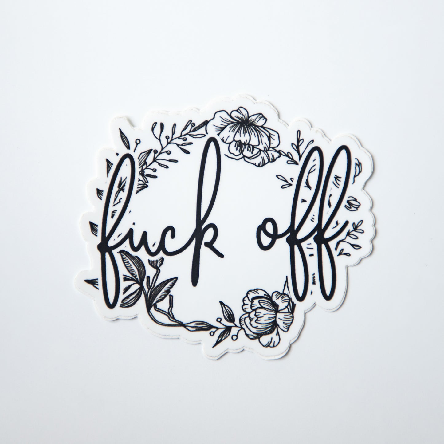 Fuck Off Floral Die Cut Sticker
