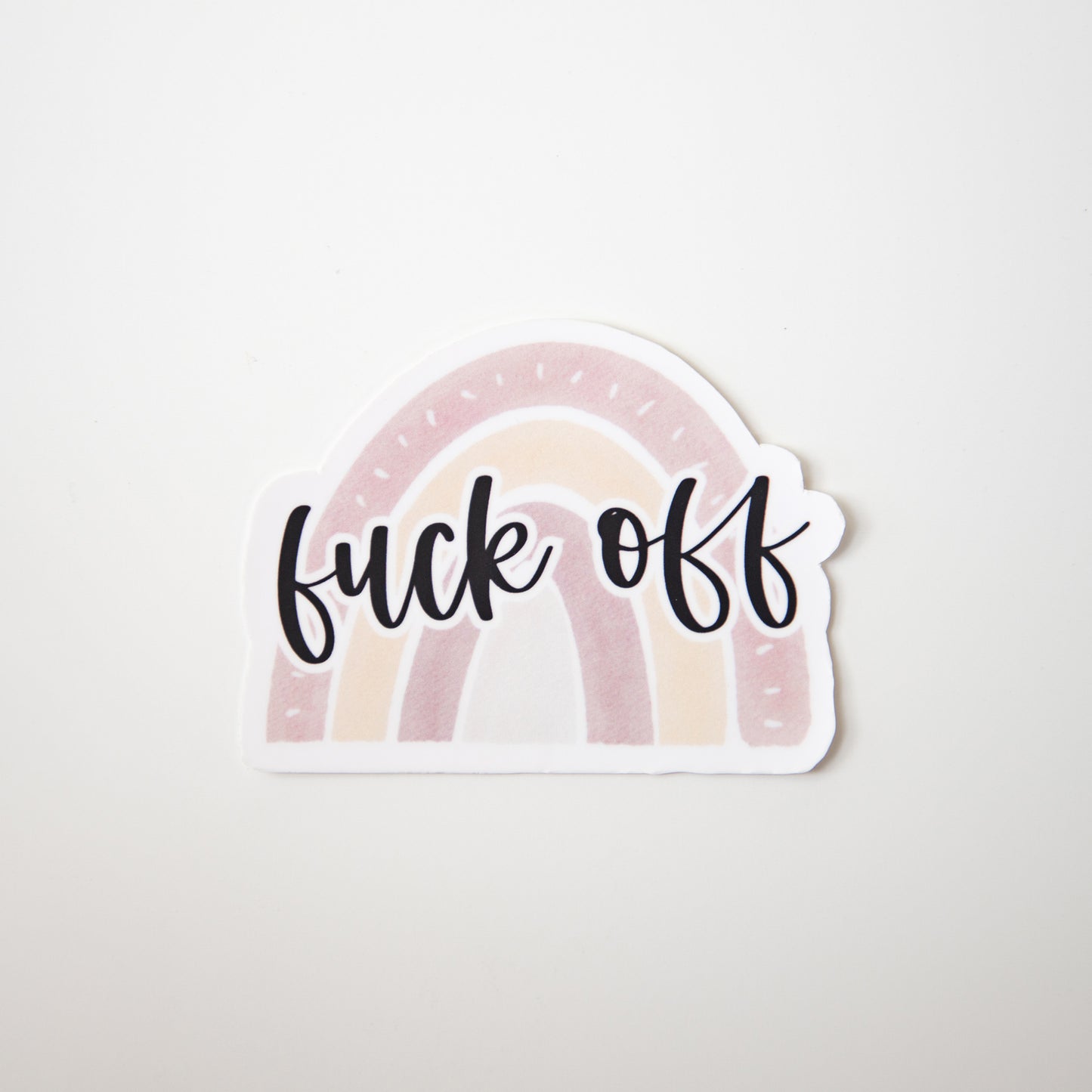 Fuck Off Rainbow Die Cut Sticker