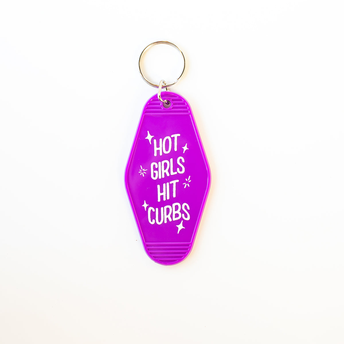 Hot Girls Hit Curbs Motel Keychain