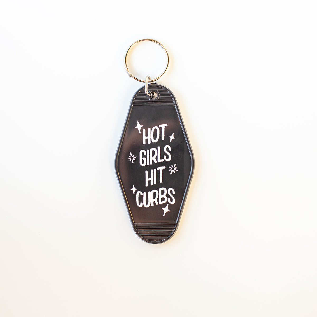 Hot Girls Hit Curbs Motel Keychain