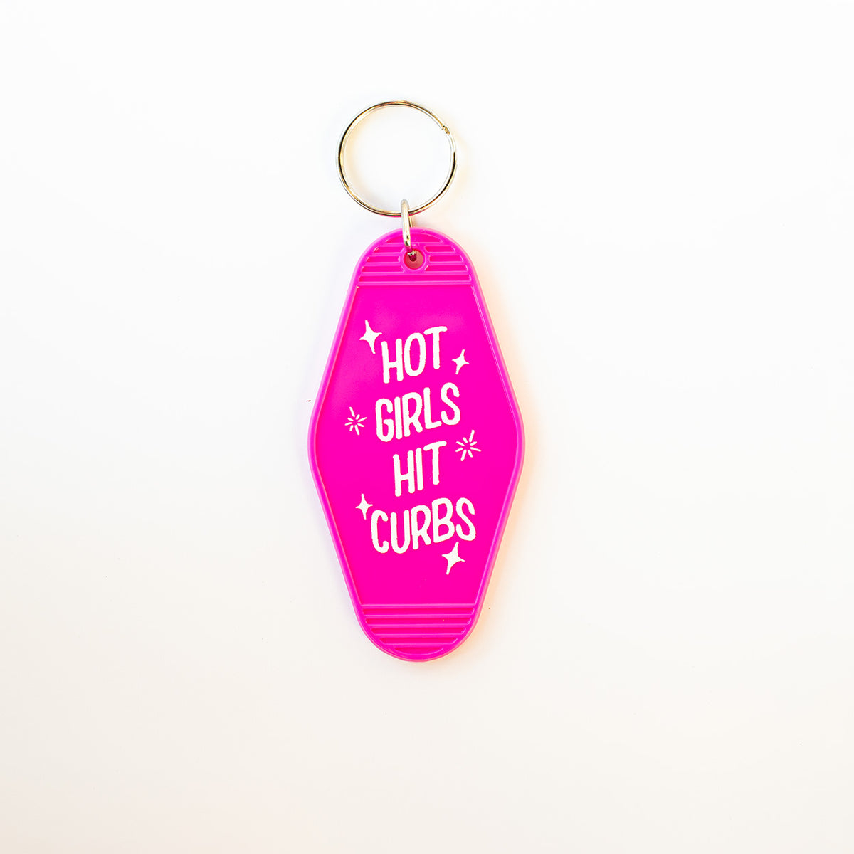 Hot Girls Hit Curbs Motel Keychain