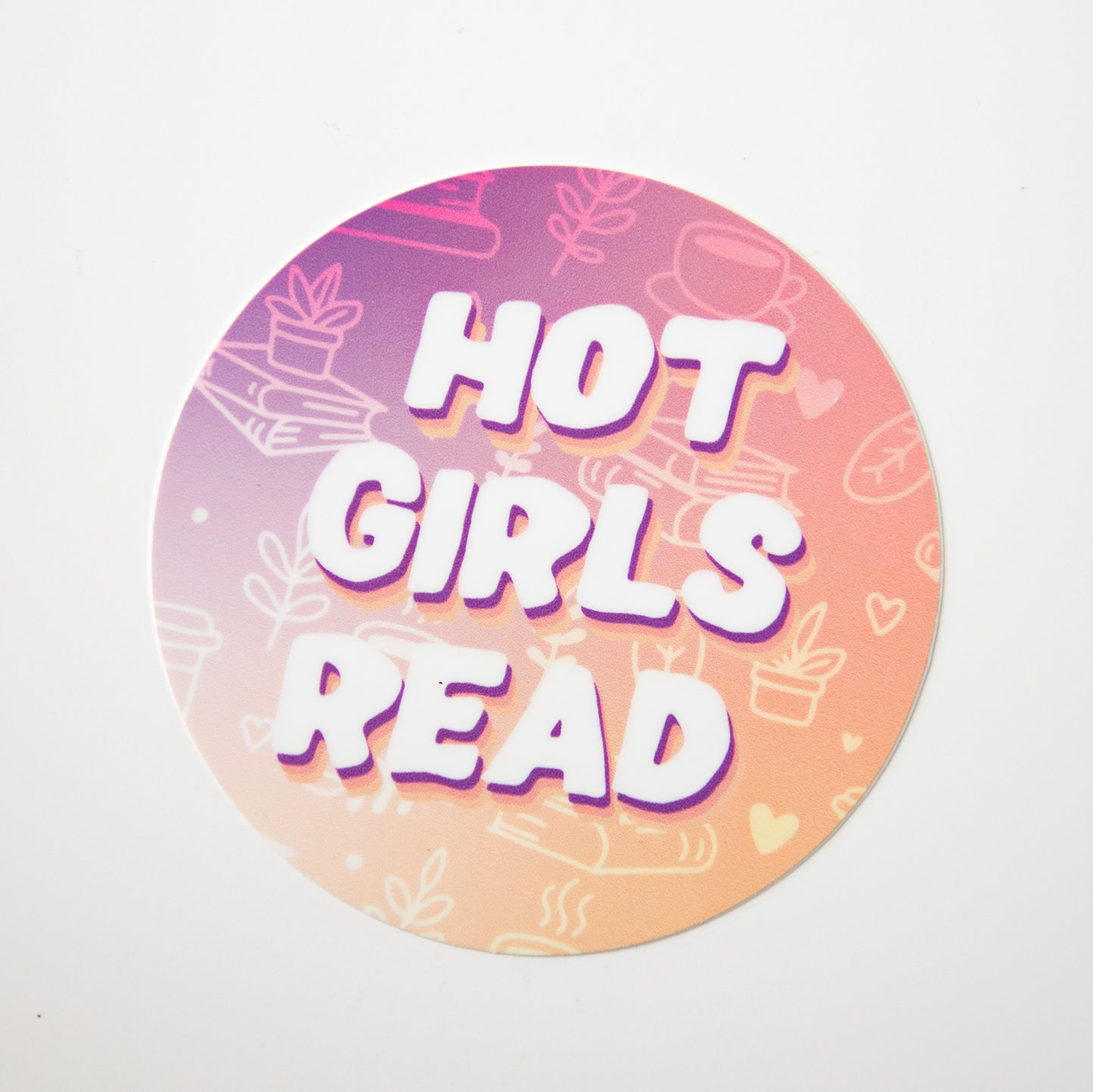 Hot Girls Read Die Cut Sticker