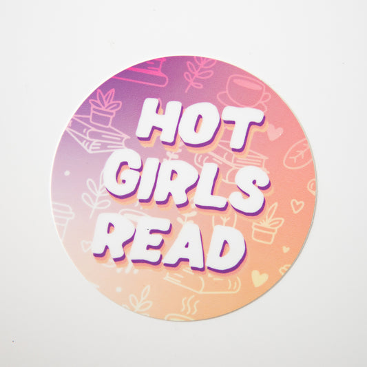Hot Girls Read Die Cut Sticker