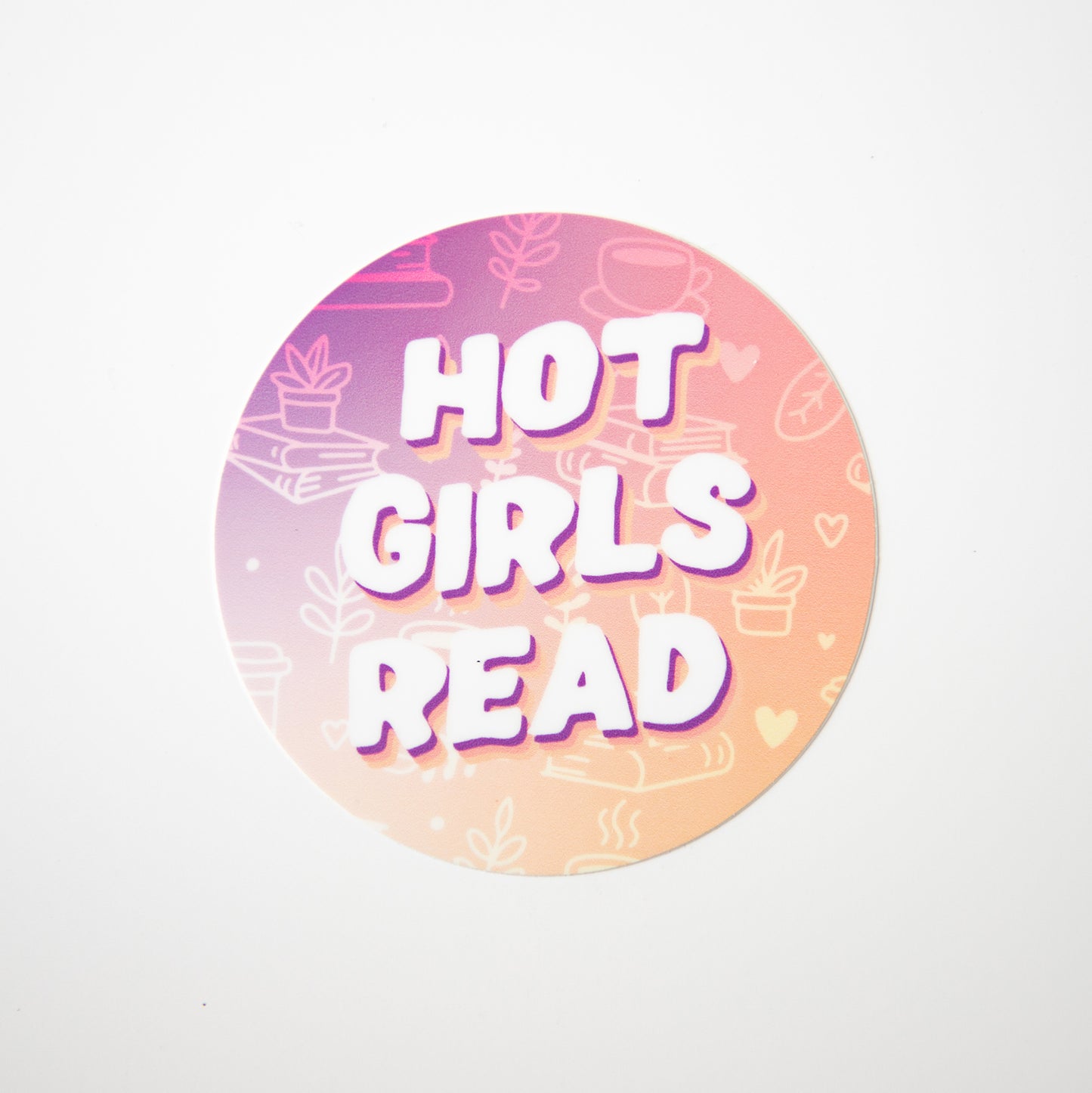 Hot Girls Read Die Cut Sticker