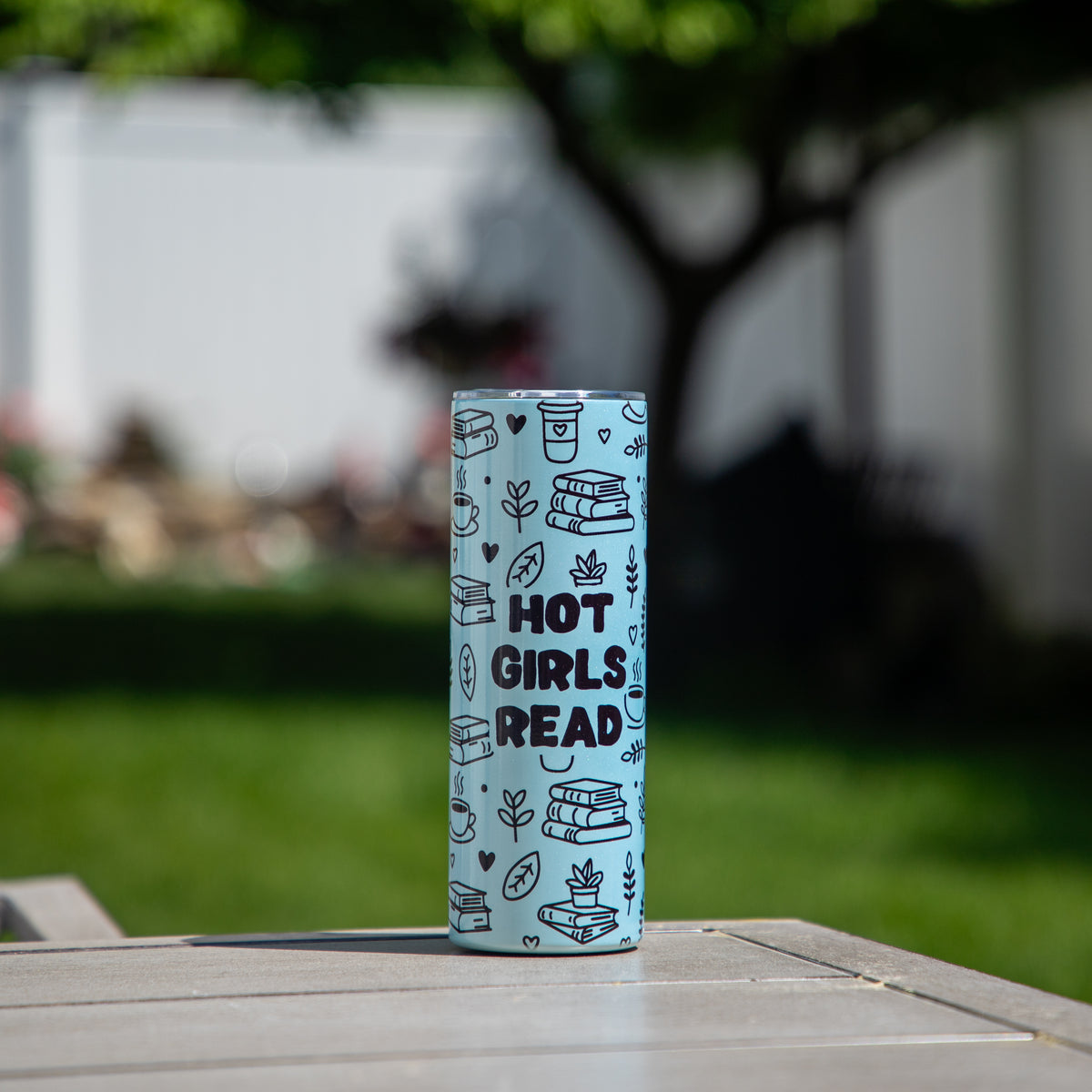 Hot Girls Read UV + Glow in the Dark Skinny Tumbler