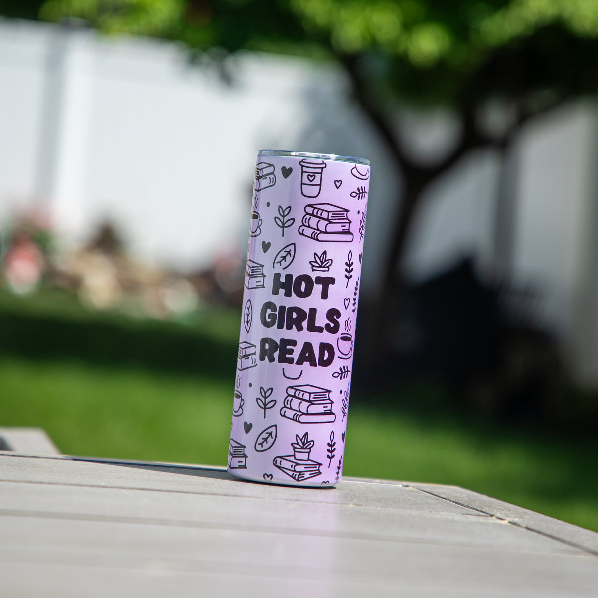 Hot Girls Read UV + Glow in the Dark Skinny Tumbler