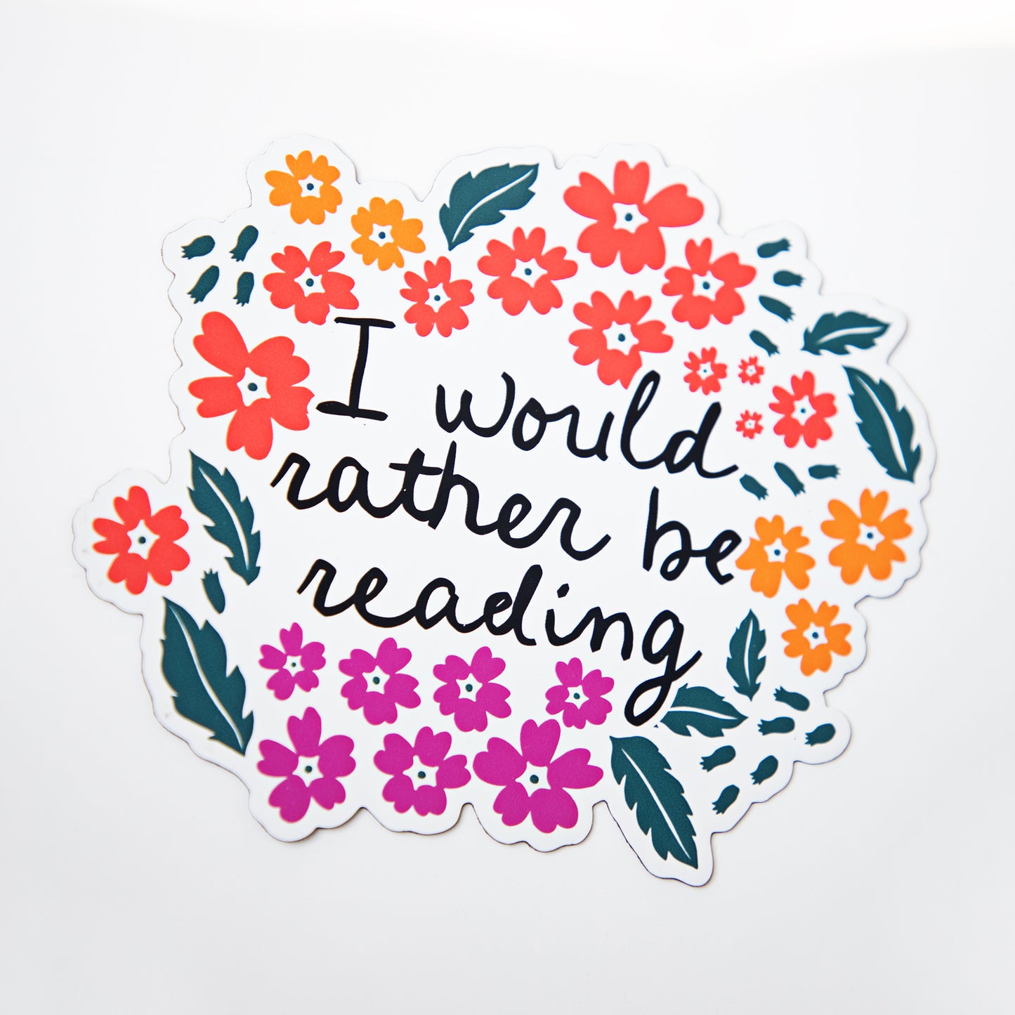 I Would Rather Be Reading Die Cut Magnet