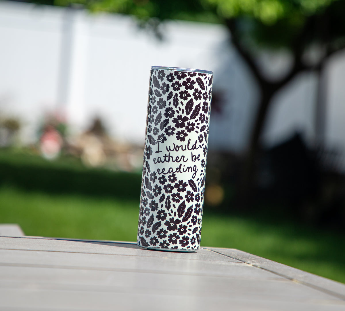 I Would Rather Be Reading UV + Glow in the Dark Skinny Tumbler