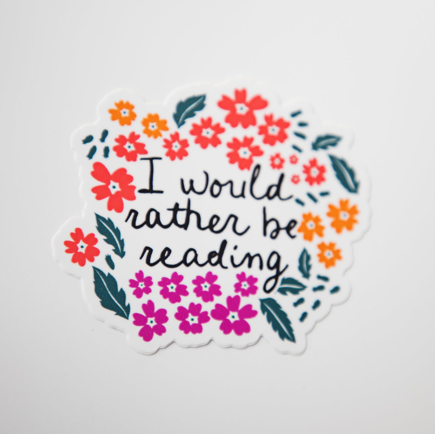 I Would Rather Be Reading Die Cut Sticker