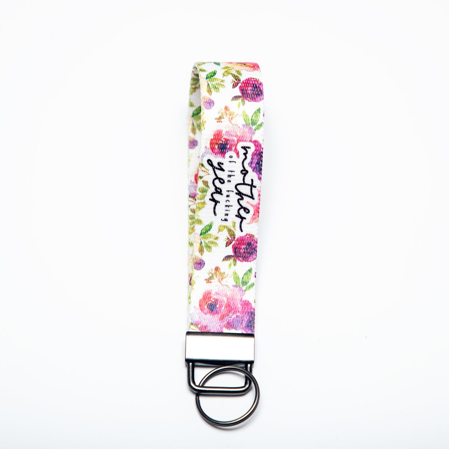 Mother of the Fucking Year Canvas Key Fob Wristlet Keychain