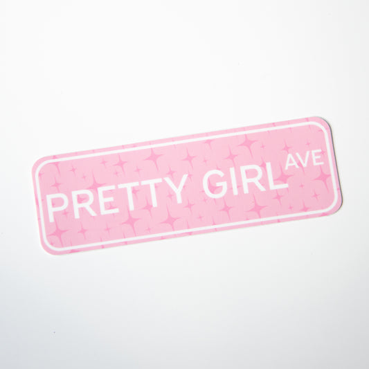 Pretty Girl Ave Die Cut Sticker