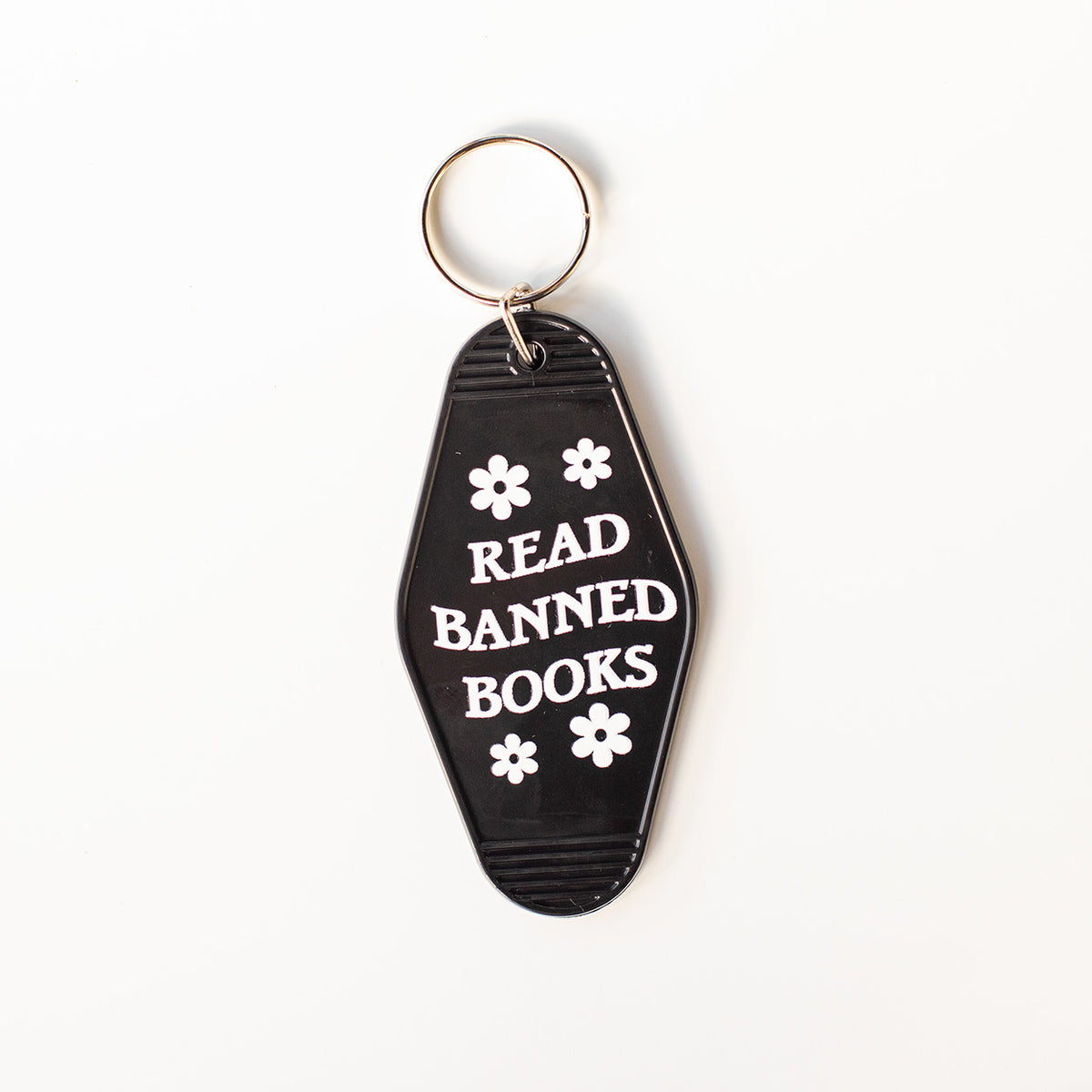 Read Banned Books Motel Keychain