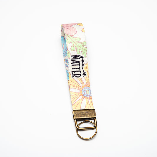 You Matter Canvas Key Fob Wristlet Keychain
